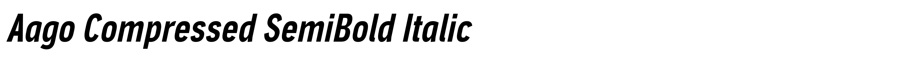 Aago Compressed SemiBold Italic